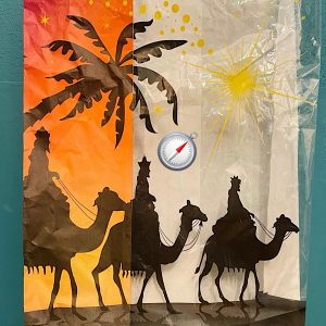 drei Könige unterwegs zum Licht Neujahrsvorsatz braucht einen Kompass